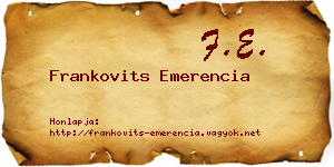 Frankovits Emerencia névjegykártya